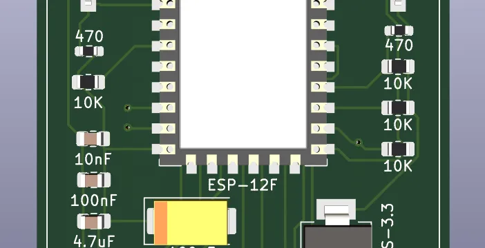 Designing a Custom ESP-12F PCB in KiCad — Full Walkthrough